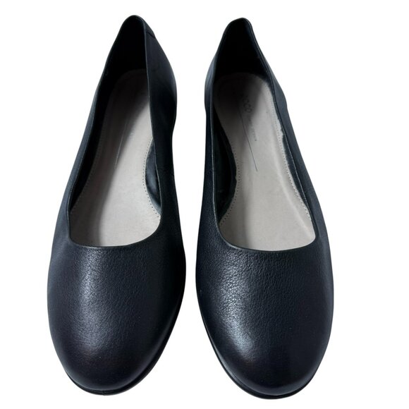 ECCO Leather Ballet Flats | Black | Size 10 US (41 EU) | EUC - Picture 1 of 7